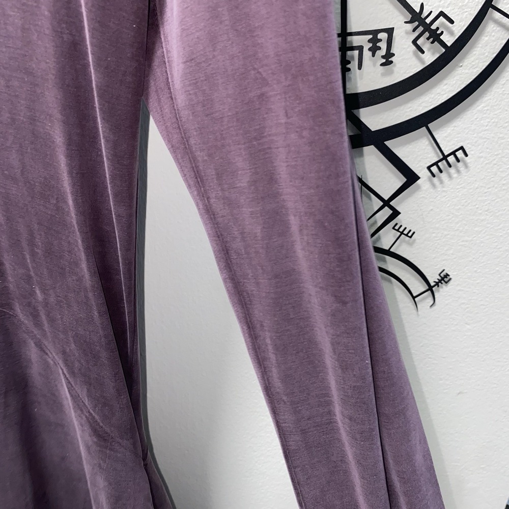 Anthropologie Dolan Left V-Neck Long Sleeve Purple Plum Swing Dress XS Cupro - Picture 6 of 8